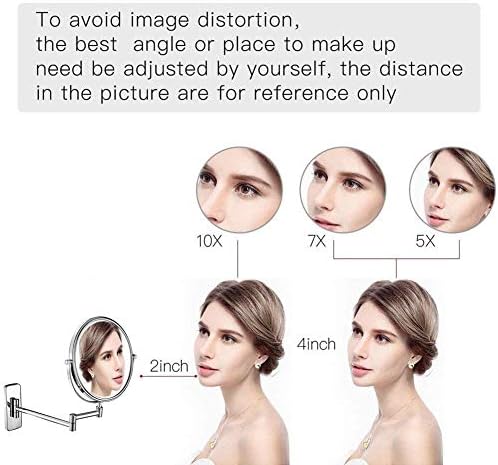 Wall-Mounted Makeup Mirror with Extendable Arm