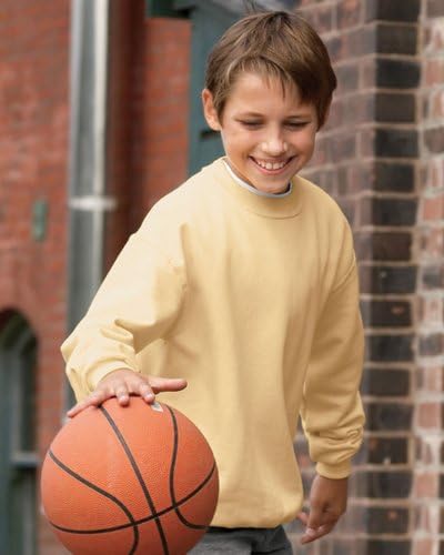 TheJerzees Youth NuBlend Crew Neck Sweatshirt 562B Chocolate - in Style and Comfort