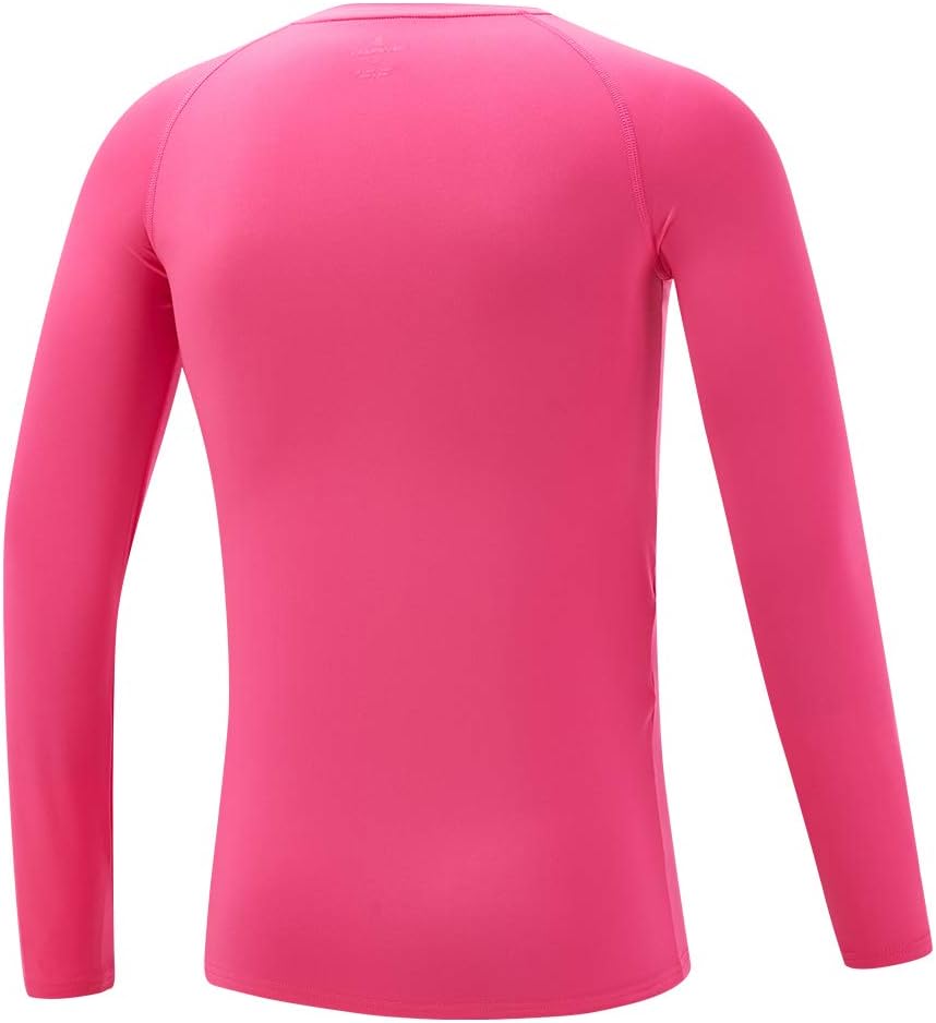 DEVOROPA Boys Compression Shirt Quick Dry Sports Baselayer Long Sleeve for Baseball Football