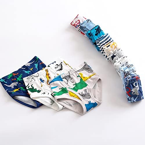 Little Boys Dinosaur Truck Briefs Tag with Breathable Design