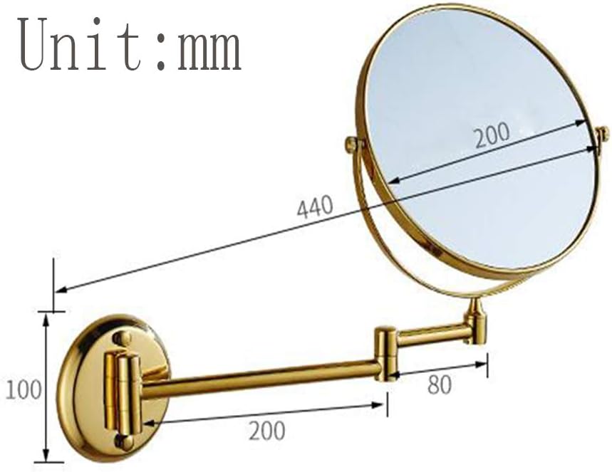 3X Magnification Makeup Vanity Mirror Black