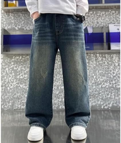 Perfect for Boys 5-15 Years Comfortable Stylish Denim Pants Easy-Wear Cargo Jeans