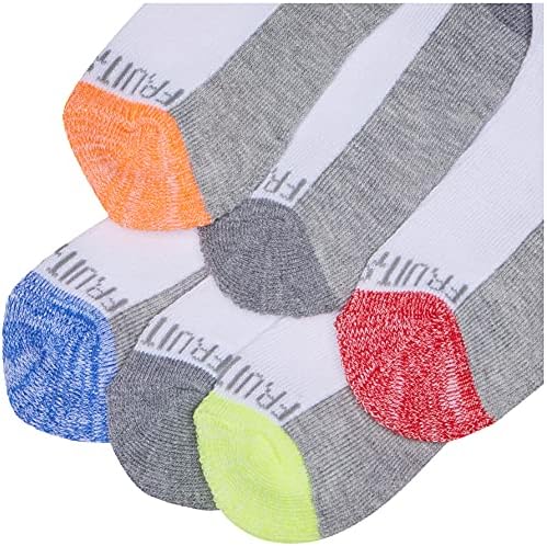 Fruit of the Loom Boys No-Show Ankle Socks Cushioned Reinforced Design