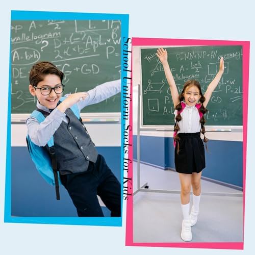 Calf Socks for Kids 3 Pairs Boys Girls Crew Dress Socks