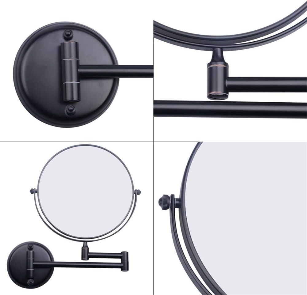 Adjustable Double-Sided Wall-Mounted Makeup Mirror for Shaving Beauty