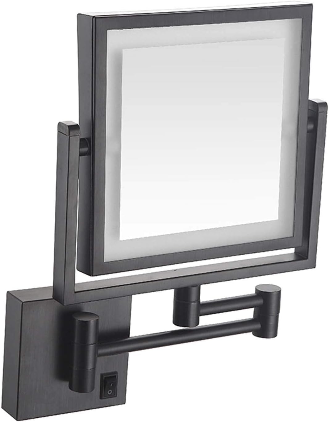 8-Inch LED Wall-Mounted Makeup Mirror with 3X Magnification 360 Swivel