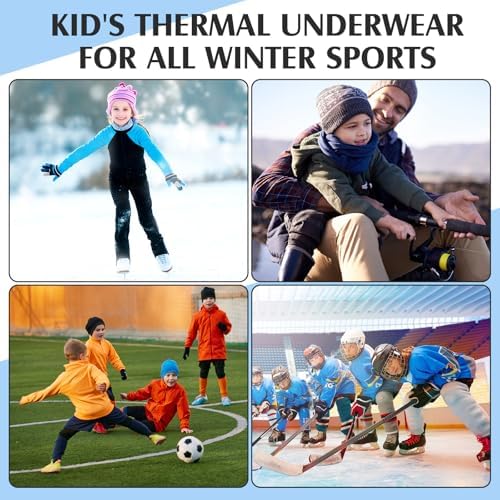 Suhine 3 Pack Thermal Underwear for Kids Winter