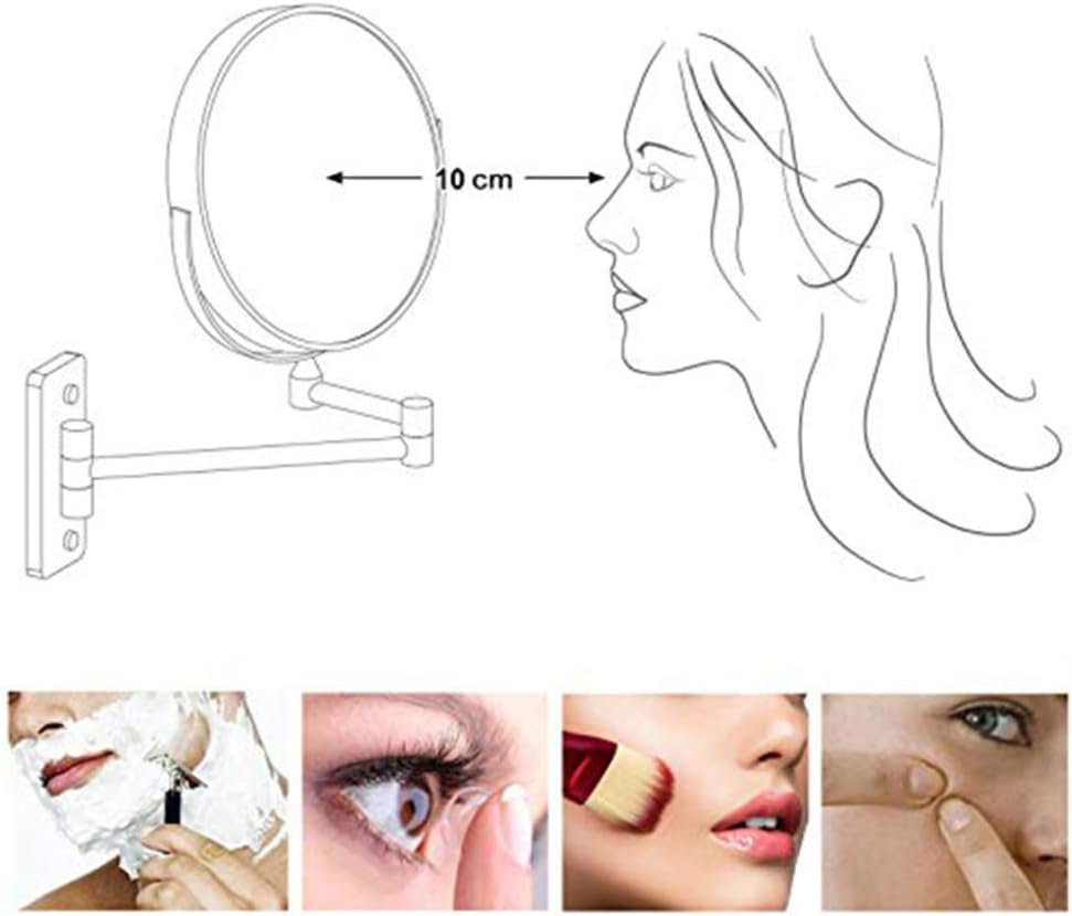 DEIHGE LED Cosmetic Mirror with 3x Magnification