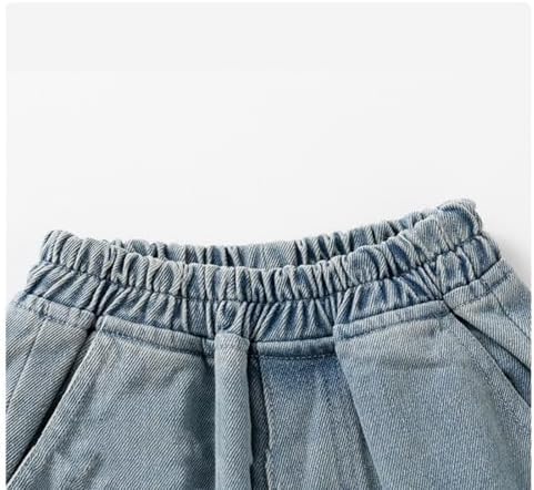 Baby Boys and Girls Denim Cargo Jeans for Toddler Girls and Boys Trendy Stretchy Trousers