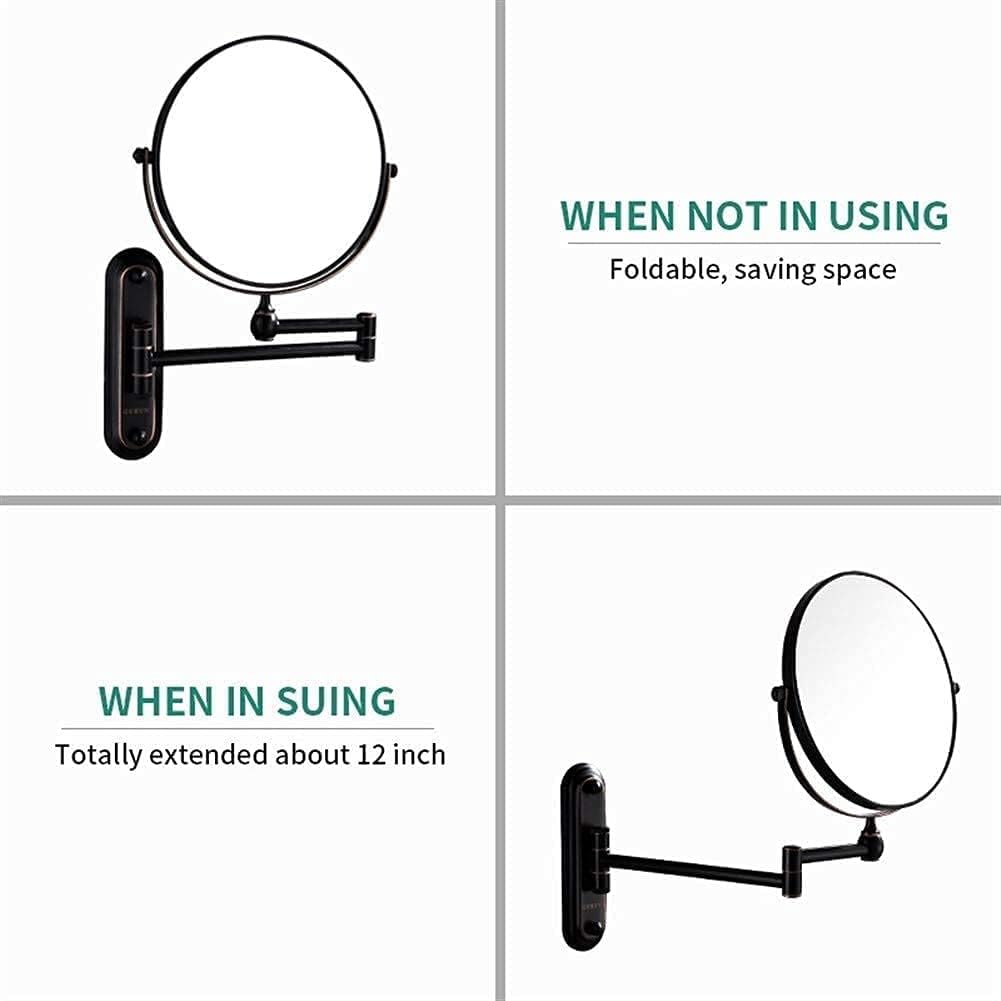 Sturdy Dual-Sided Wall-Mounted Makeup Mirror