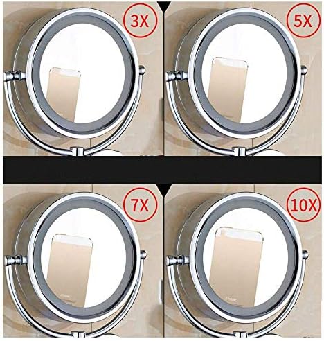 AMHIL Makeup Mirror Wall Mounted 360 Rotating Extendable Round 1