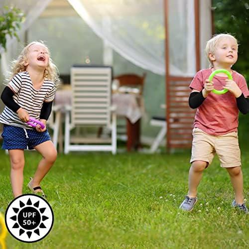 Zhanmai 8 Pairs Breathable Compression Arm Sleeves for Kids