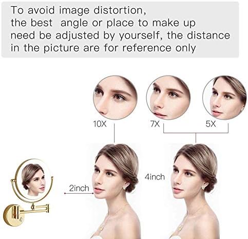 Wall Mounted Makeup Mirror with LED Light and Magnification 1