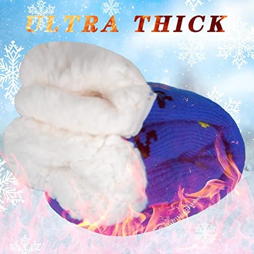 FENELY Winter Fuzzy Slipper Socks for Kids
