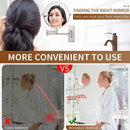 Elegance Precision NOVOCE Double-Sided Shaving Makeup Mirror with 7X Magnification