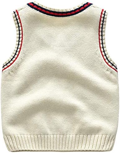 Back to School Boys sweater vest Kids uniform 100 cotton cable knit v-neck vest perfect for daily wear and casual life