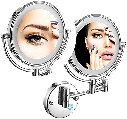 Makeup Mirror 8 with 360 Rotation and Matte Black