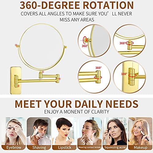 Luxury Double Sided Makeup Mirror Adjustable Vanity for Home Beauty Tools