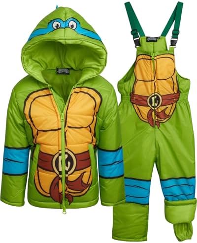 Teenage Mutant Ninja Turtles Boys Skier Set for Kids Ages 3T-7 - 2-Piece Set