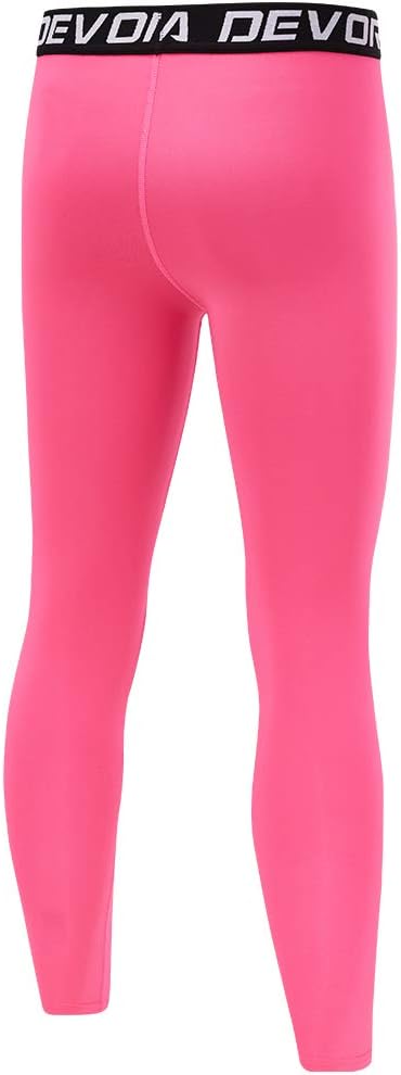 DEVOROPA Youth Boys Compression Leggings Thermal Tights