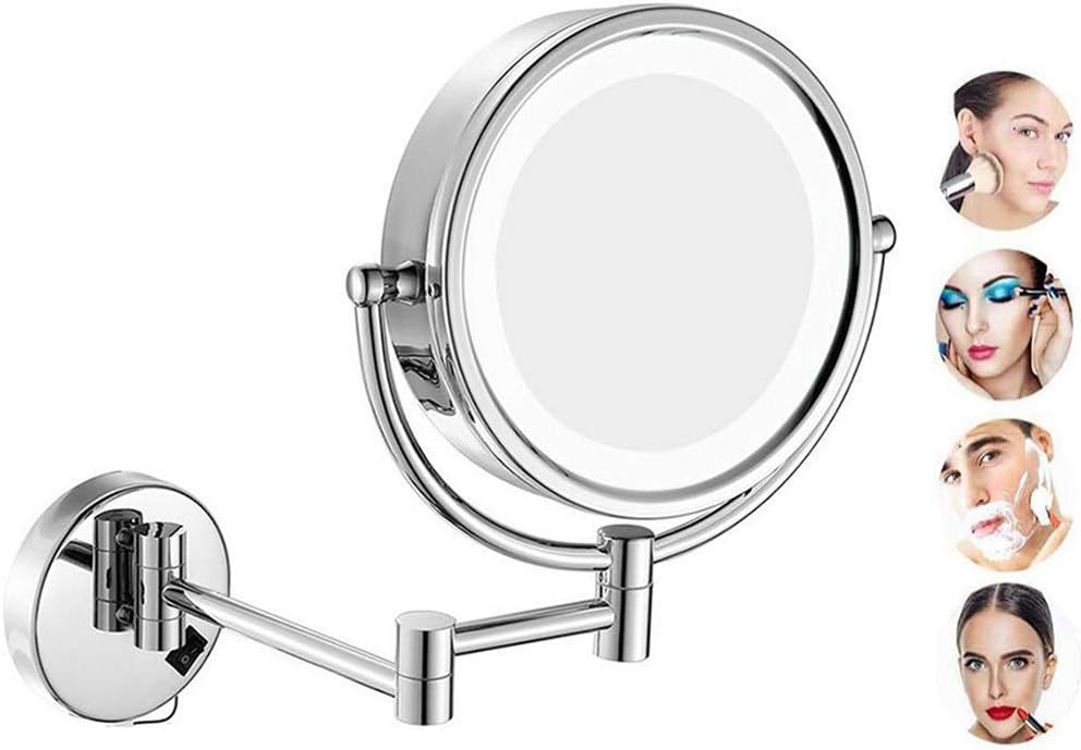 Extendable Vanity-Mounted Makeup Mirror