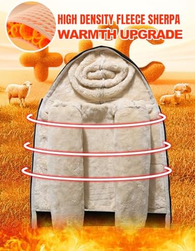 Rositn Boys Girls Sherpa Lined Fleece Jacket Warm Cozy Zip Up Hoodie for Kids 5-15 Years