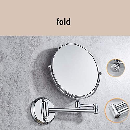 10X Wall-Mounted Makeup Mirror with 5x Magnification