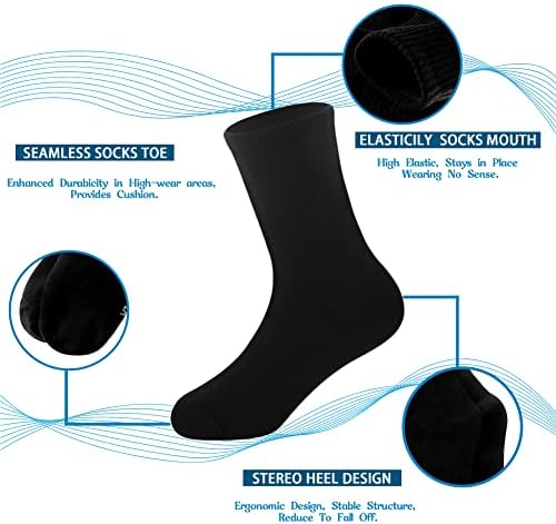 AMENLAN Kids Crew Socks 10 Pair Natural Cotton Classic