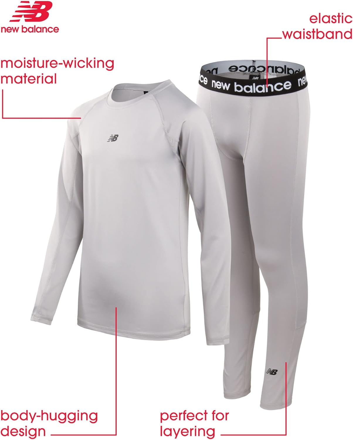 New Balance Boys Performance Base Layer Set Tech Print
