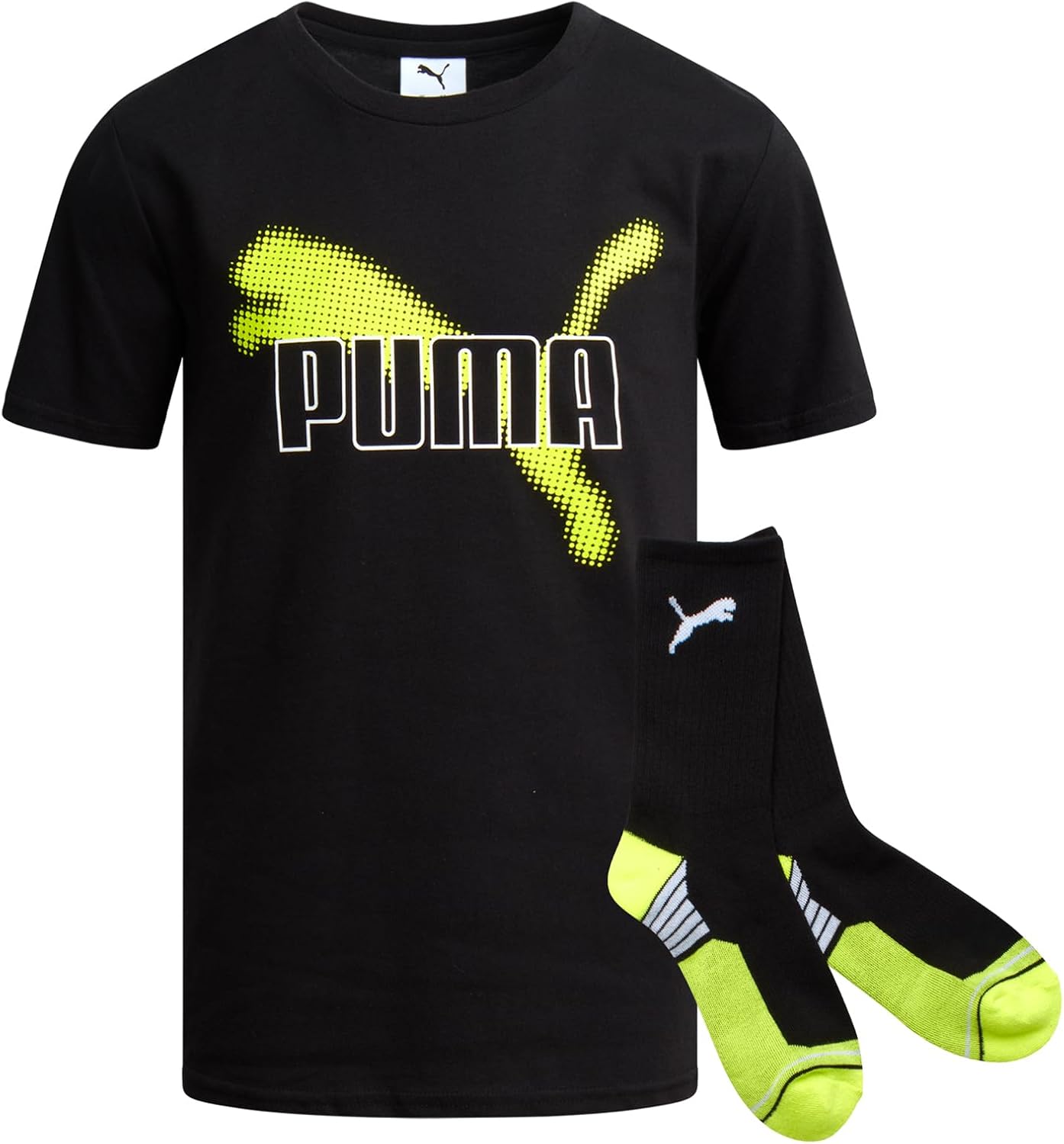 Puma Boys T-Shirt and Crew Socks Set
