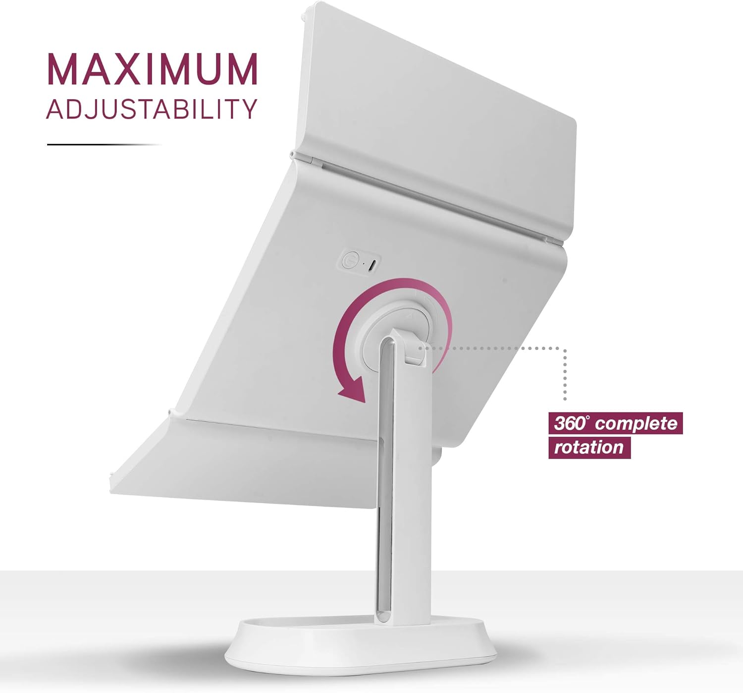 Fancii LED Lighted Makeup Mirror - Rechargeable 3 Color Temp 5X7X Magnification