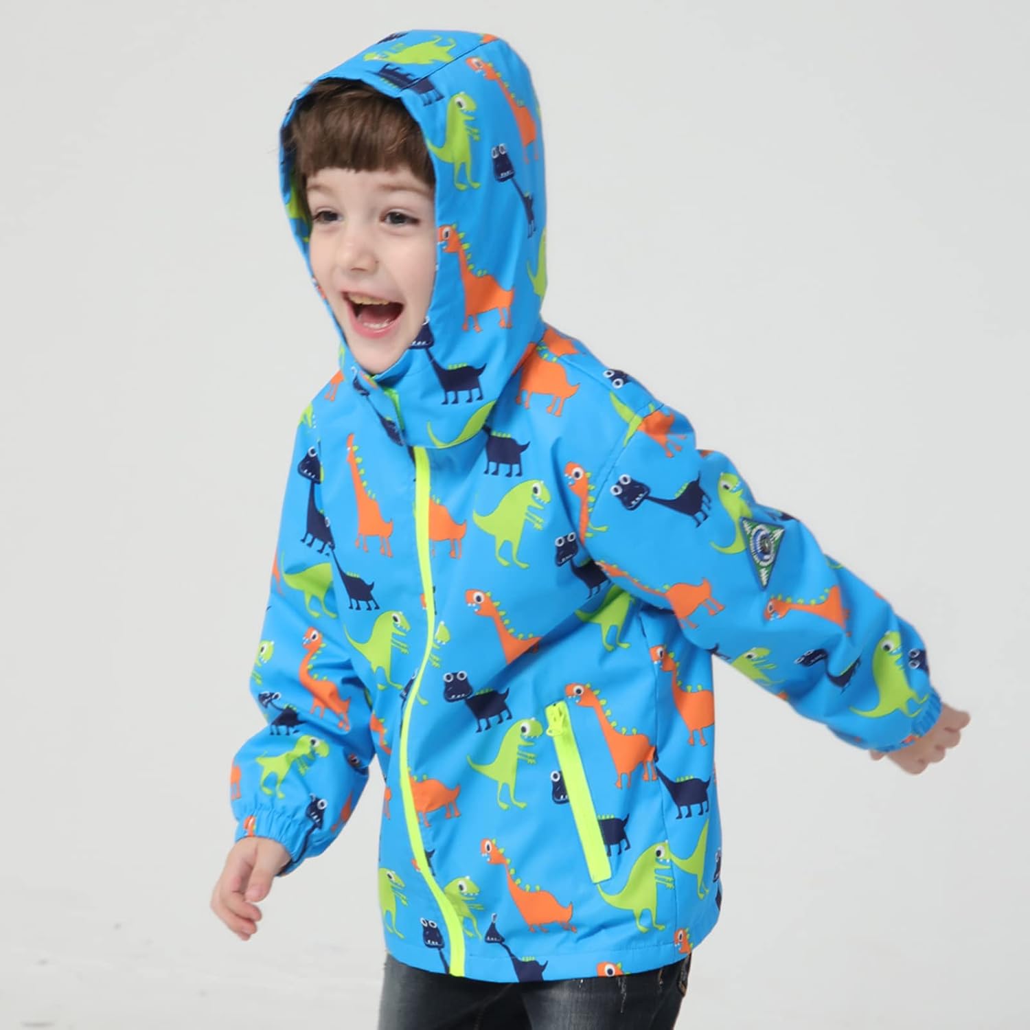 Dinosaur Waterproof Hooded Jacket for Kids