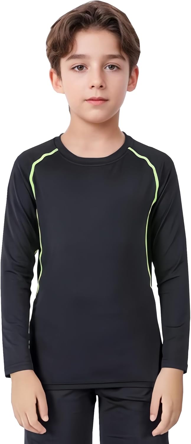 2 Pack Boys Girls Compression Shirts for Sports Activities