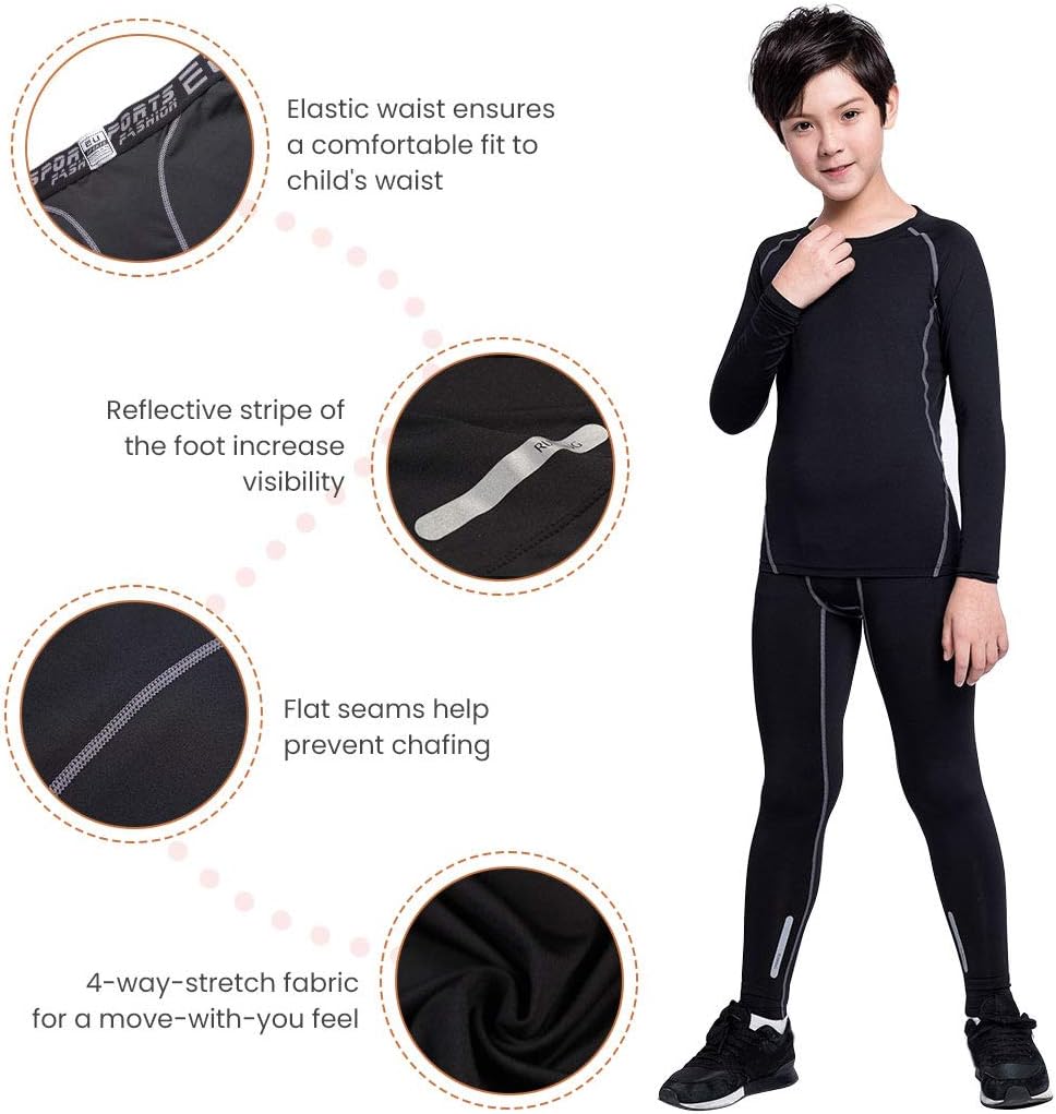 234 Pcs Boys Girls Compression Base Layer Set