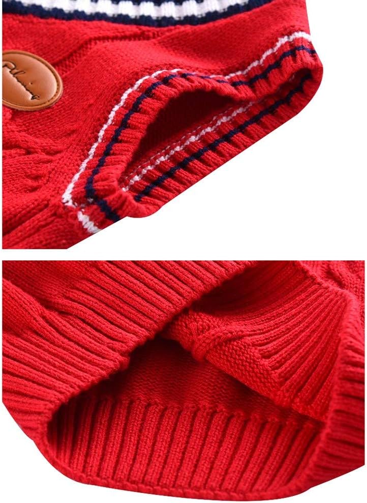 Boys V Neck Cable Knit Sweater Vest School Uniform