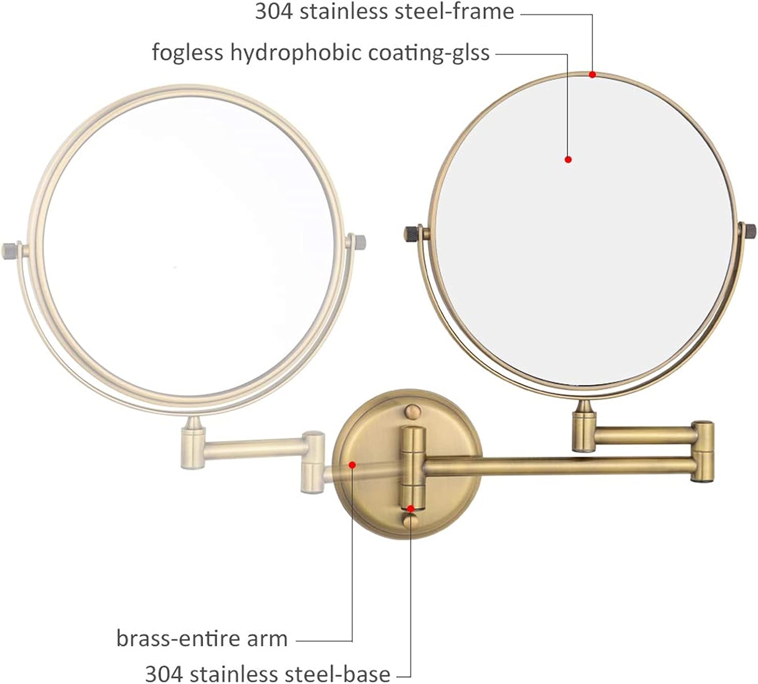 Makeup Mirror with 3X Magnification for Beauty