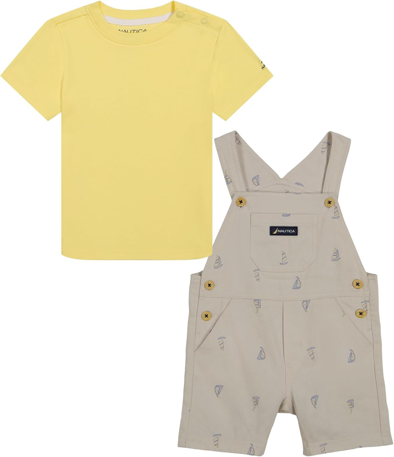 Nautica Boys 2-Piece Overalls Set
