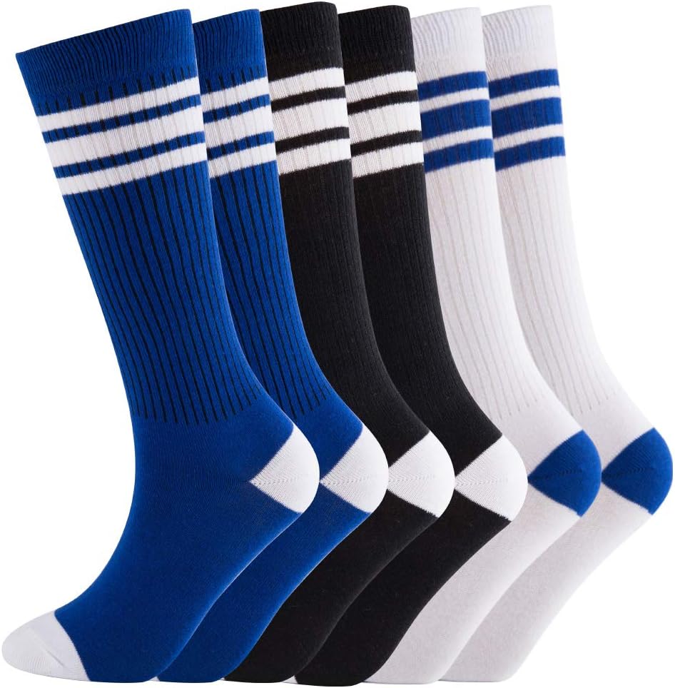 Premium Comfortable Knee High Socks for Boys with Triple Stripes
