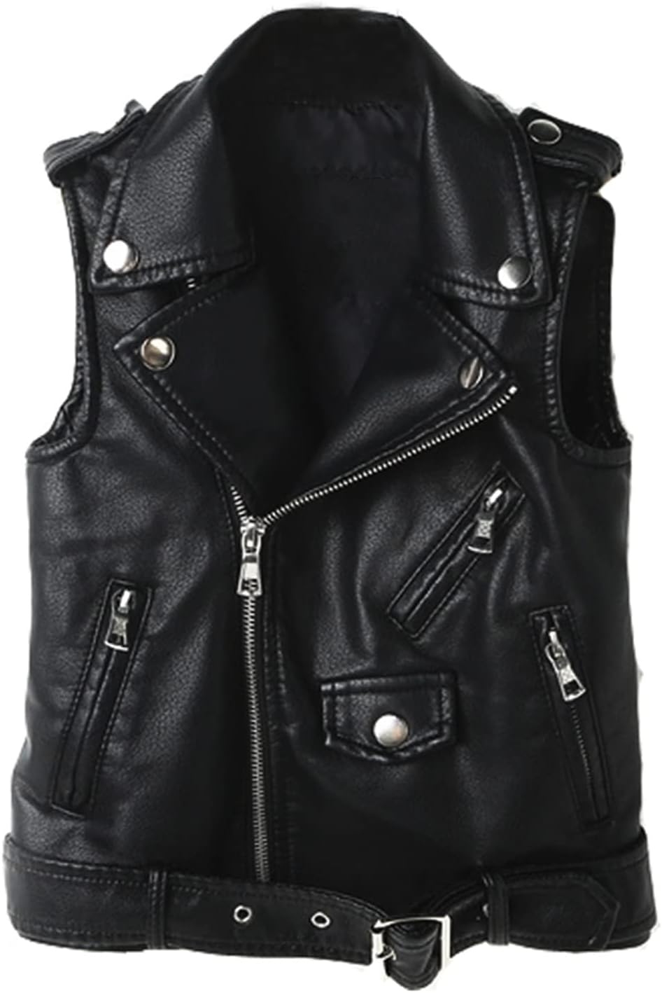 Kids Faux Leather Vest Jacket for Boys Girls