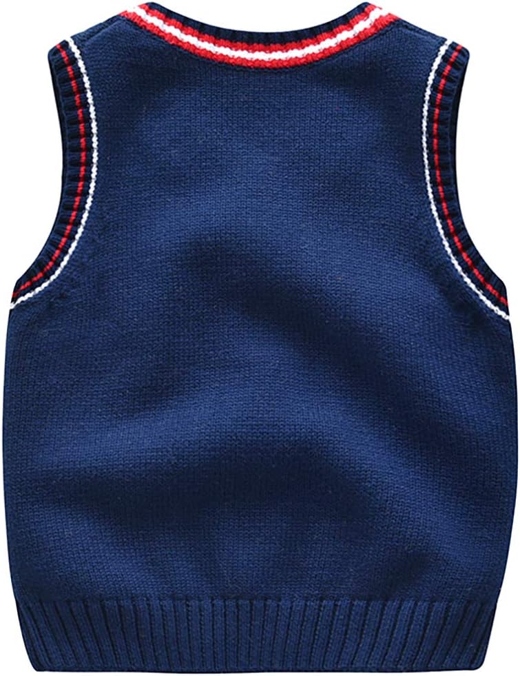 Toddler Boys Cable Knit V-Neck Sweater Vest