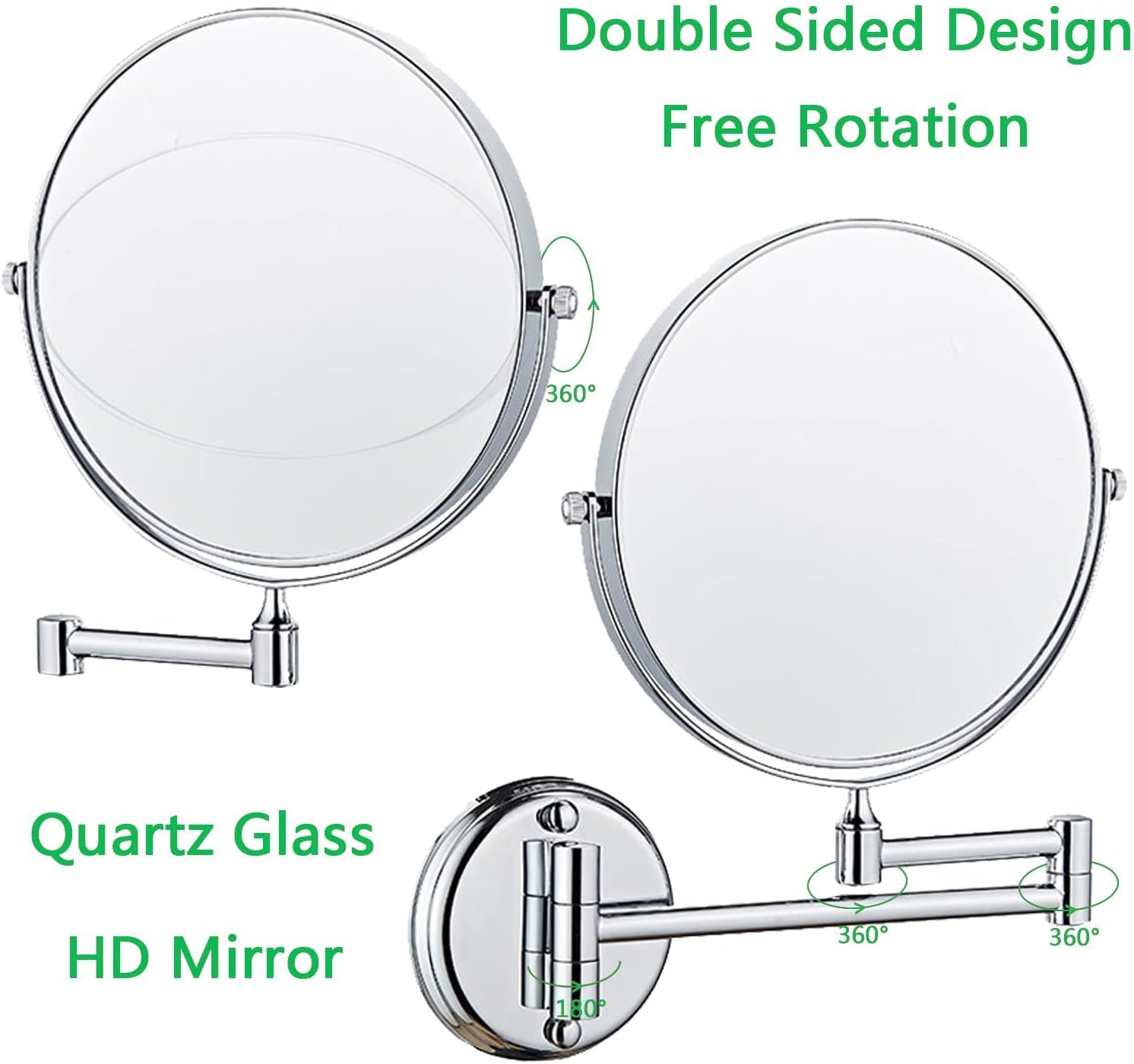 NOVOCE 8 Inch Wall Mount Makeup Mirror with 3X Magnification 1