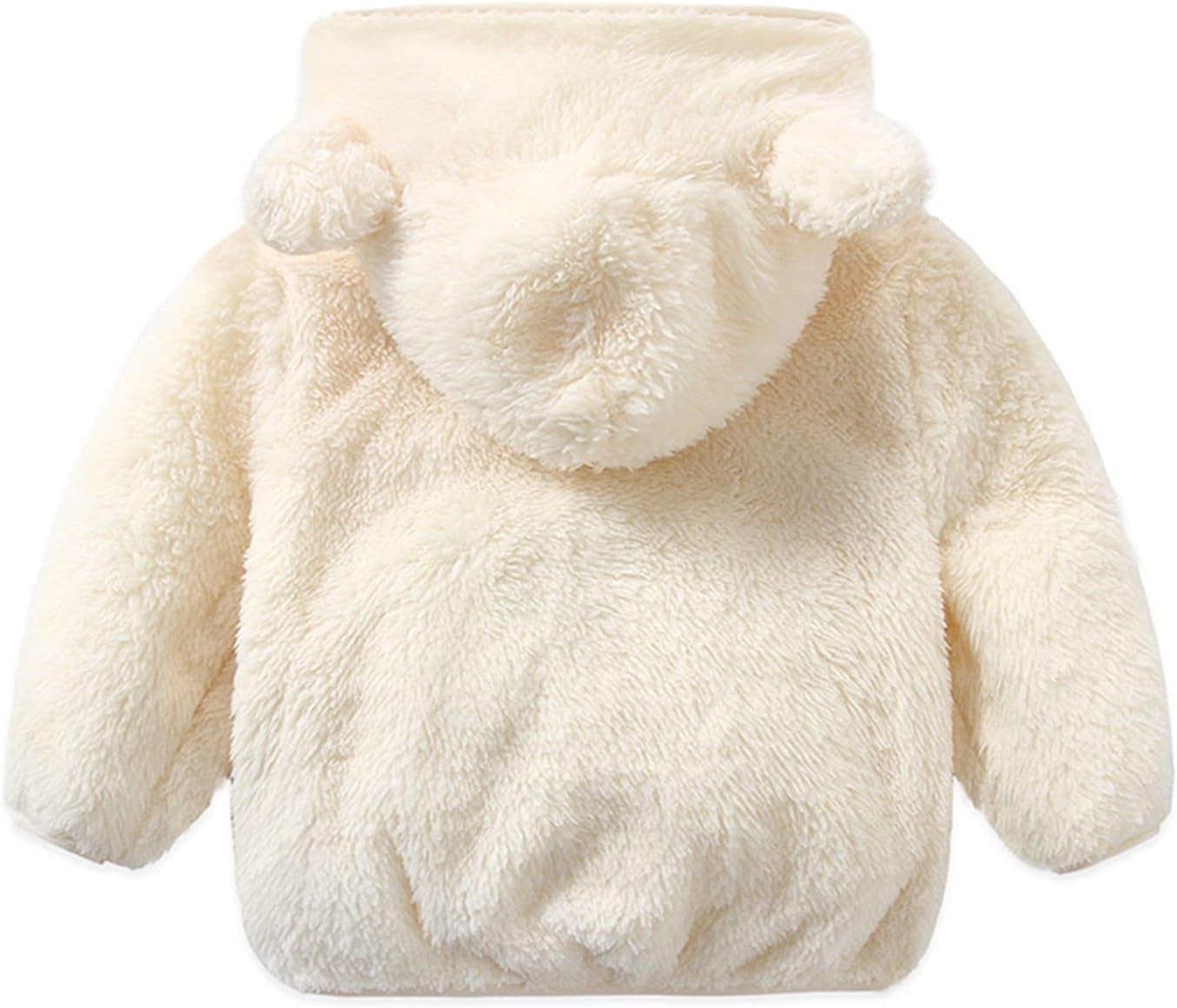 Bear Ear Winter Coats for Babies Soft Warm 2Pcs Set
