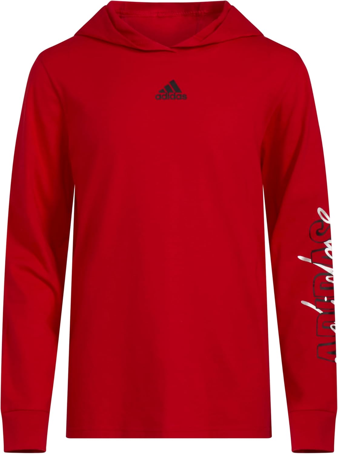 adidas Boys Long Sleeve Cotton Hooded T-Shirt