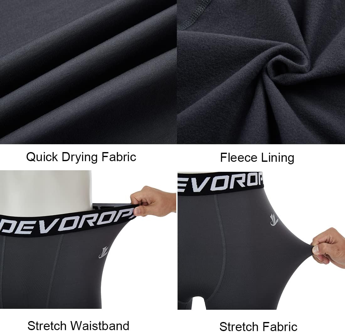 DeVorapa Youth Boys Thermal Compression Leggings