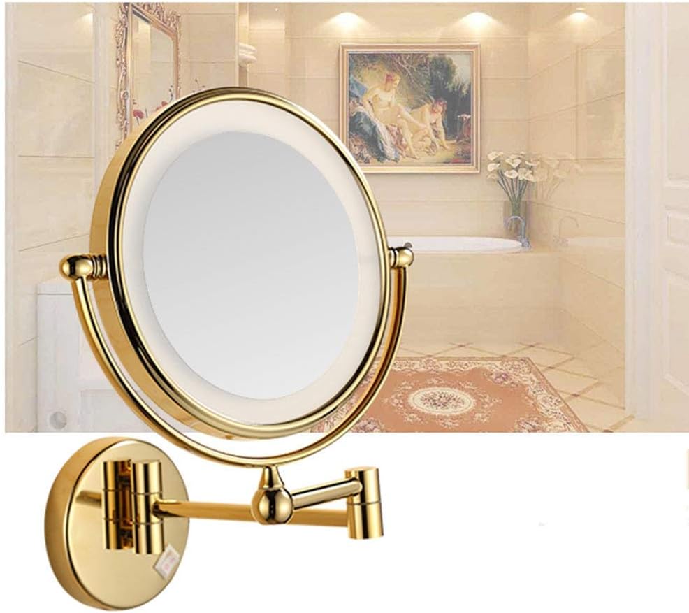 Wall Mounted Makeup Mirror with LED Light and Magnification 1