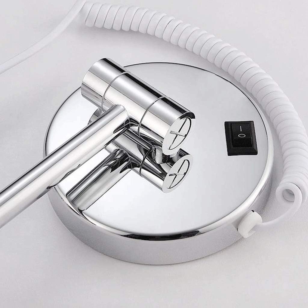Vanity Mirror Double-Sided LED illuminated 360 Rotate Bathroom