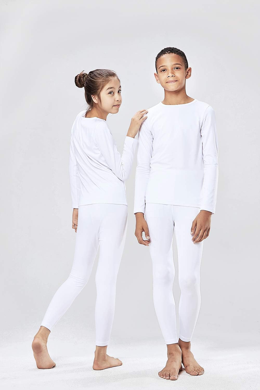 _DEVOPS Boys Girls Thermal Underwear Set with Fleece Lined