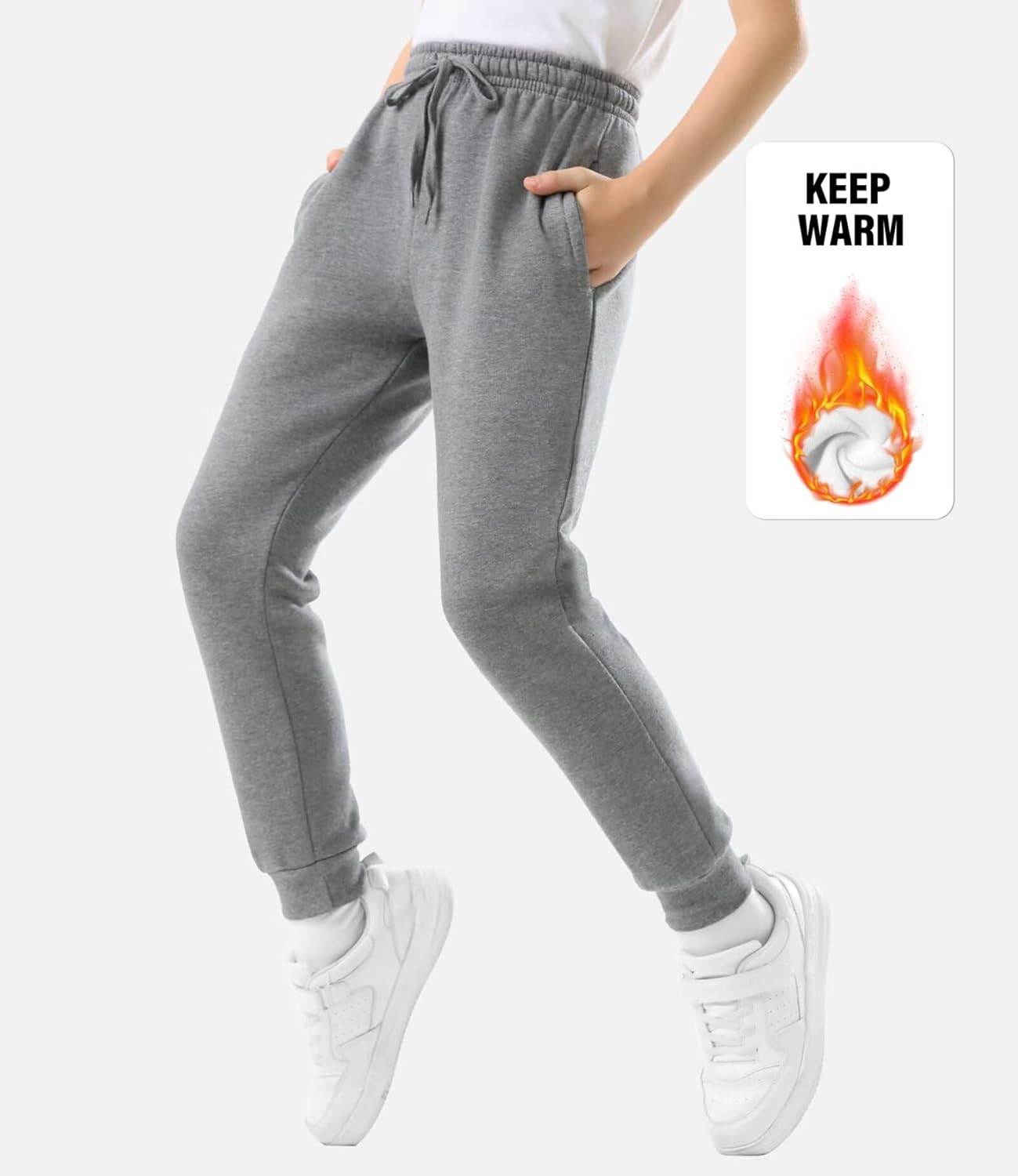 4-Piece Boys Soft Fleece Athletic Joggers