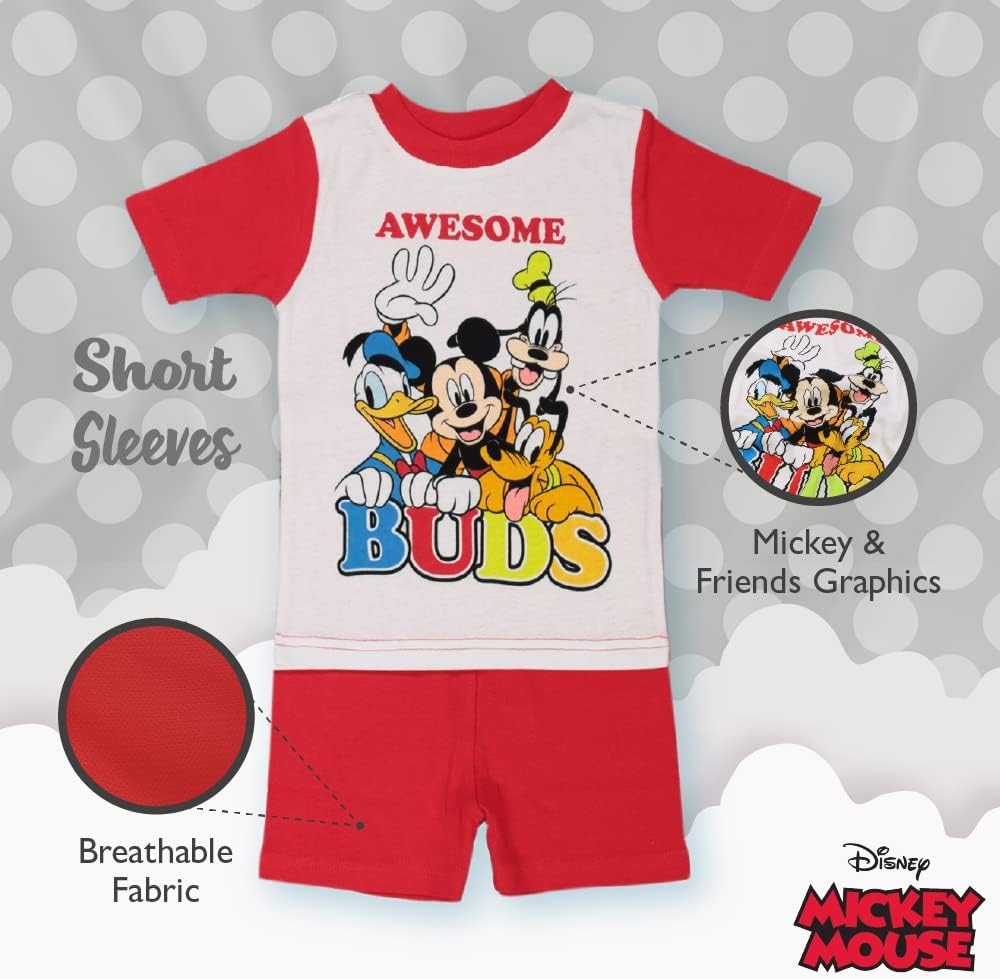 Disney 6-Piece Snug-fit Cotton Pajama Set for Kids