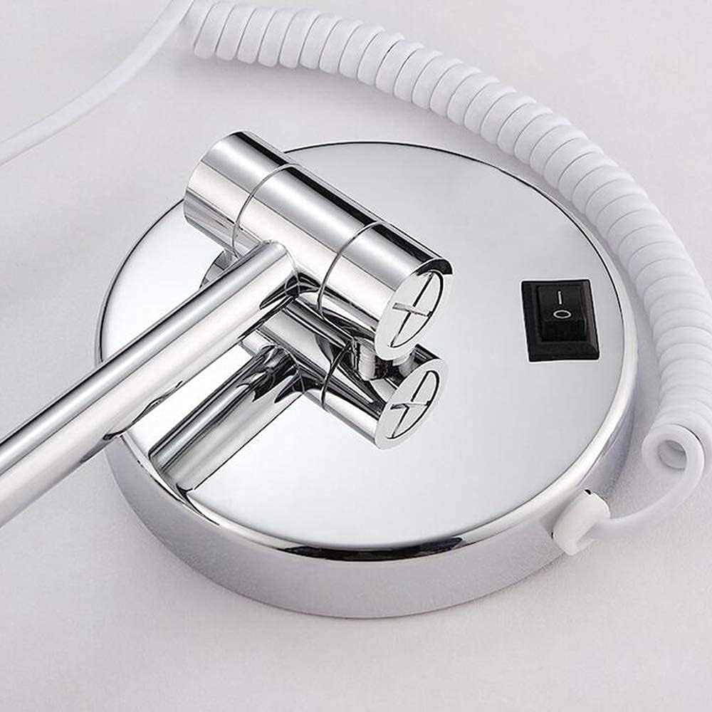 Extendable Vanity-Mounted Makeup Mirror